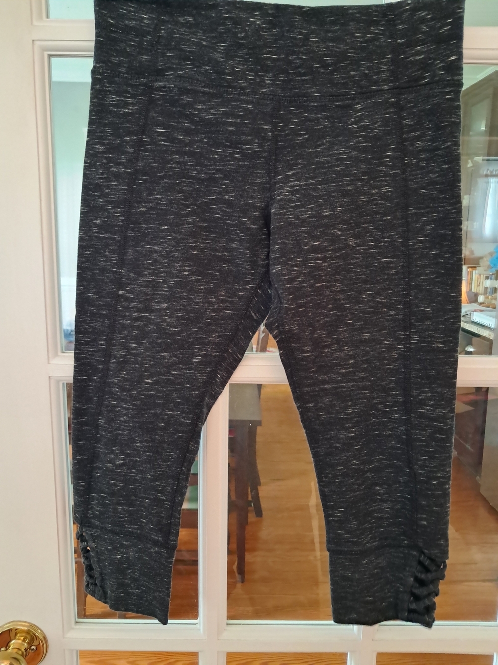 Calvin Klein Black Capri Leggings with Side Detail